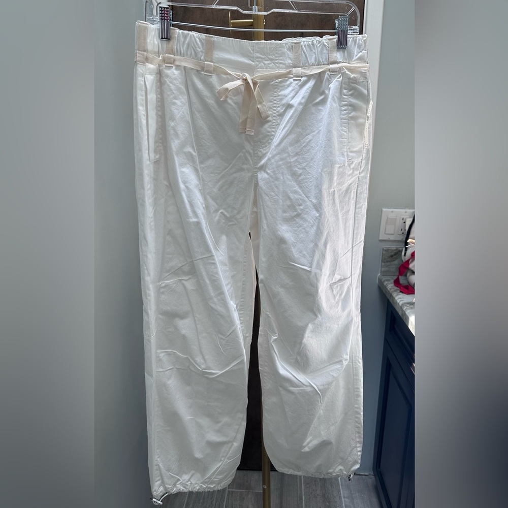 NWT Anthropologie Pilcro Low-Rise White Parachute Pants Size S $138 - Picture 6 of 7